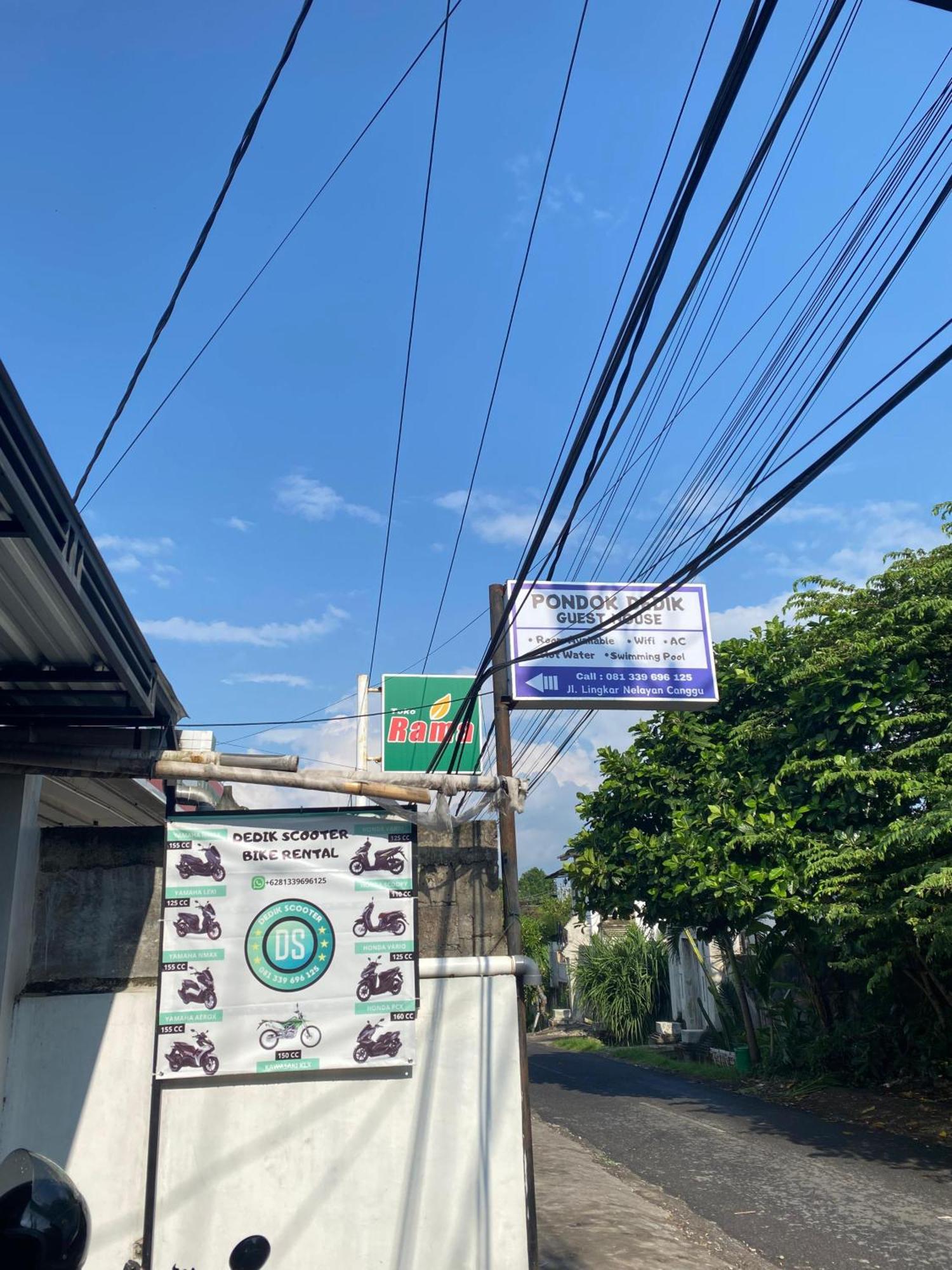 Hotel Pondok Dedik Canggu Esterno foto